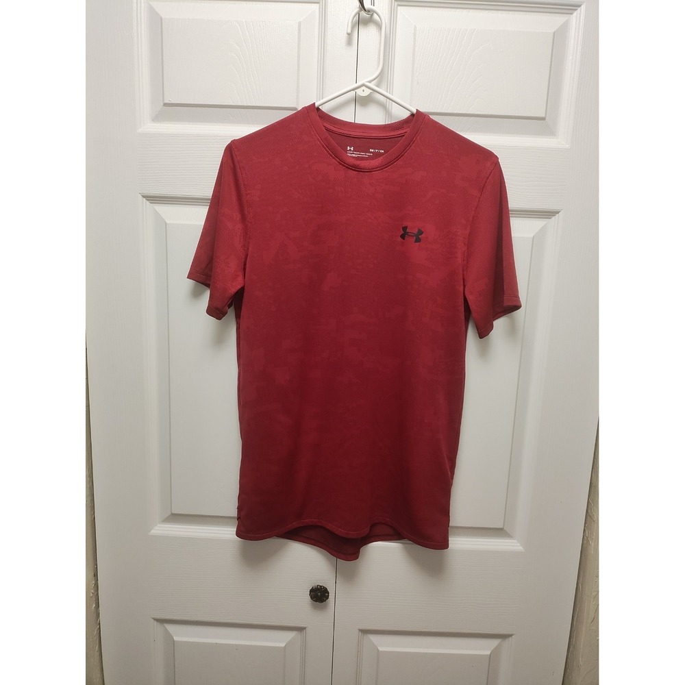 Under armour Loose/P/Ch Red Black Logo Short Sleeve Shirt